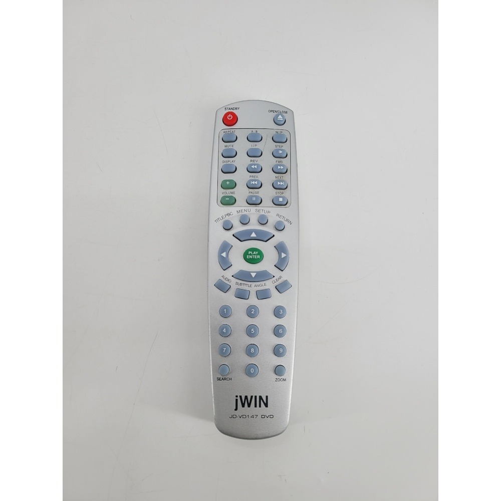 jWIN JD-VD147 Remote For DVD Player Super Slim Progressive Scan LED Display
